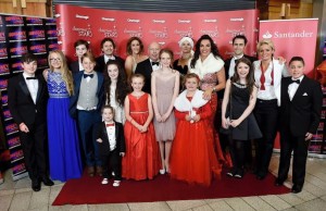Cast and crew of "A Christmas Star" on the red carpet 